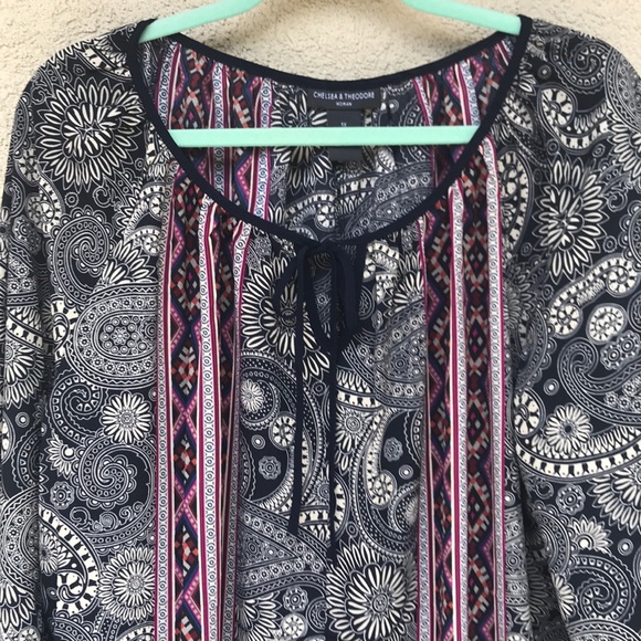 Chelsea & Theodore Tops - Chelsea & Theodore blouse multi colors